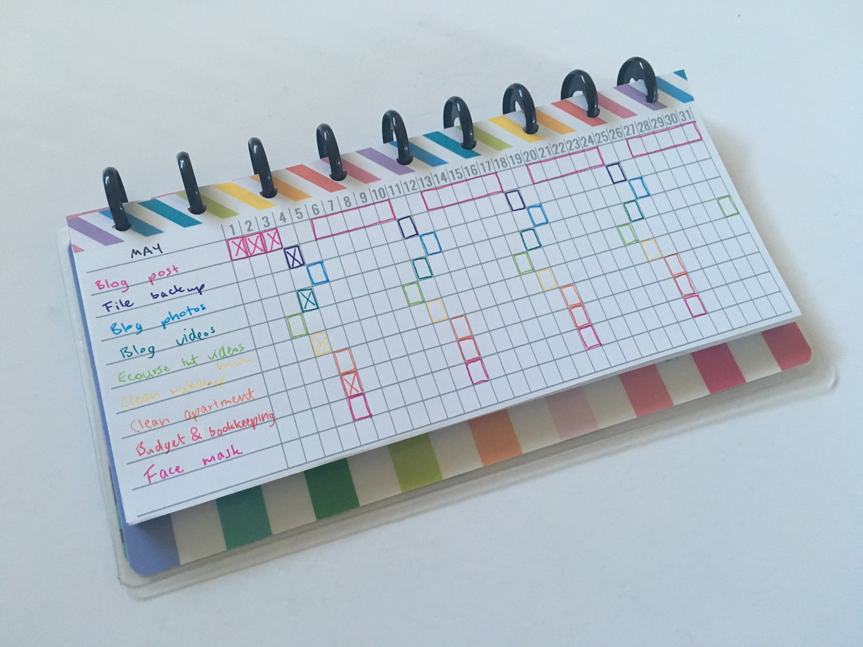 Mambi Half Sheet Monthly Habit Tracker Printable Planner Etsy