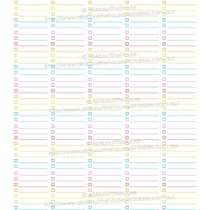 Printable Calendar Planner Stickers Checklist Full Box for Erin Condren ...