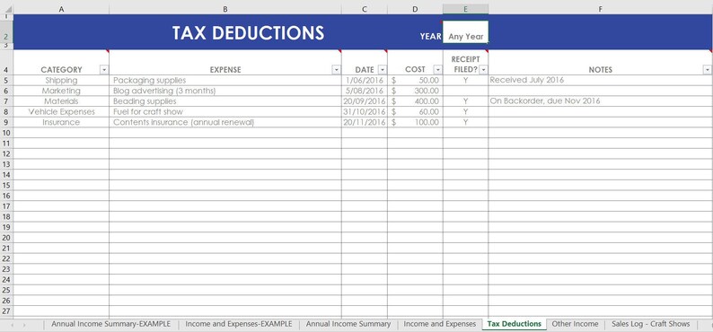 Etsy Seller Spreadsheets, shop management Tool, financial, tax reporting, profit and loss, income, expenses, spreadsheet, excel, google docs immagine 1