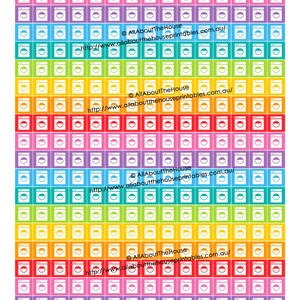 Printable Planner Stickers Laundry Wash Day Dryer 1/2 Inch Calendar ...