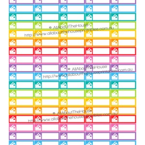 Creditcardbetalingsstickers Afdrukbare kalender / plannerstickers 1,5" w x 0,5 Erin Condren of andere planner - uitgaventracker schuldenregenboog
