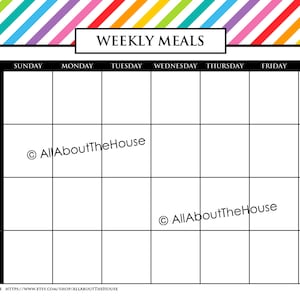 EDITABLE Recipe Binder Printables Meal Planning Recipe Sheet Recipe Card Weekly Meal Planner Month Recipe Divider Grocery List image 3
