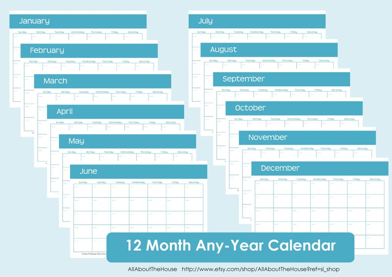 Printable Planner Personalised Diary Planner Agenda Any Year - Etsy