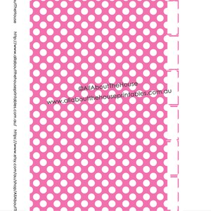 Planner Dividers Half Size Polka Dot Tabbed A5 Junior Arc Printable Binder Cover, planner accessories, rainbow, kikki k, filofax Instant DL image 2