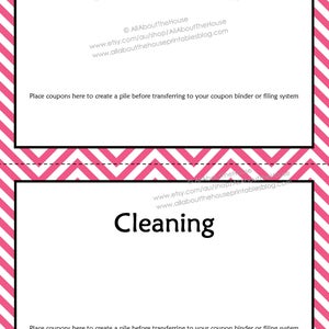 Coupon Binder Printable Insert Household Binder Shopping Couponing ...