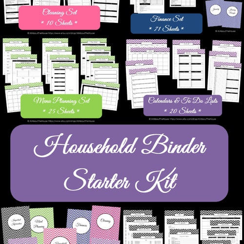 Household Binder Printables Home Binder Cover Organisation - Etsy