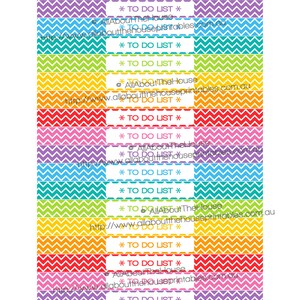 Notes Page Title Topper Header Planner Stickers Checklist Printable To Do List Ideas Tasks Rainbow ECLP Plum Paper ect NPT001 image 1