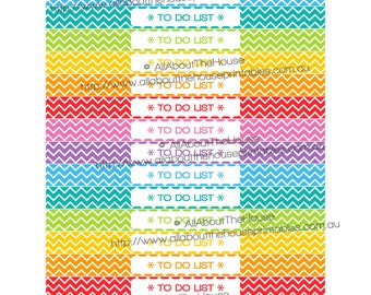 Notes Page Title Topper Header Planner Stickers Checklist Printable To Do List Ideas Tasks Rainbow  ECLP Plum Paper ect - NPT001