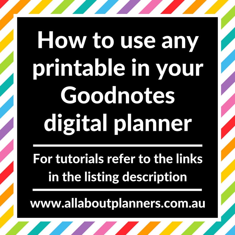 How to use any printable in your Goodnotes digital planner image 1