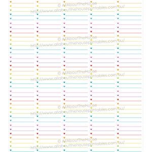 Printable Calendar Planner Stickers Heart List Full Box for Erin ...