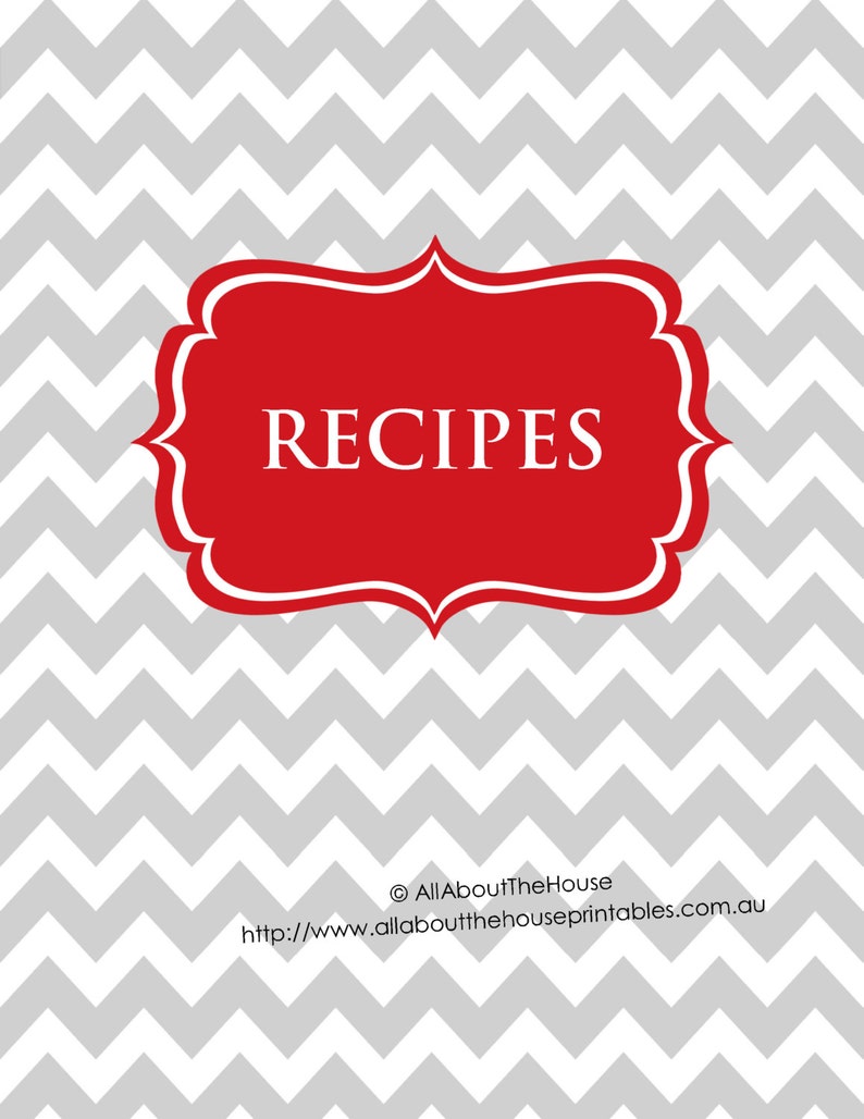 EDITABLE Recipe Binder Printables Recipe Sheet Recipe Card Recipes to Try Template PDF Editable Binder Cover Spine Favorite Recipes Preppy zdjęcie 1