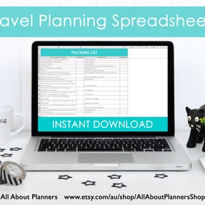 Travel Planning excel spreadsheets itinerary month week budget organizer spending to do list before we leave insurance transfer car rental zdjęcie 5