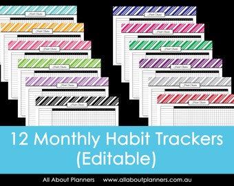 Habit tracker printable routine tasks log cleaning chores business blogging content calendar workflow home organization bullet journal bujo