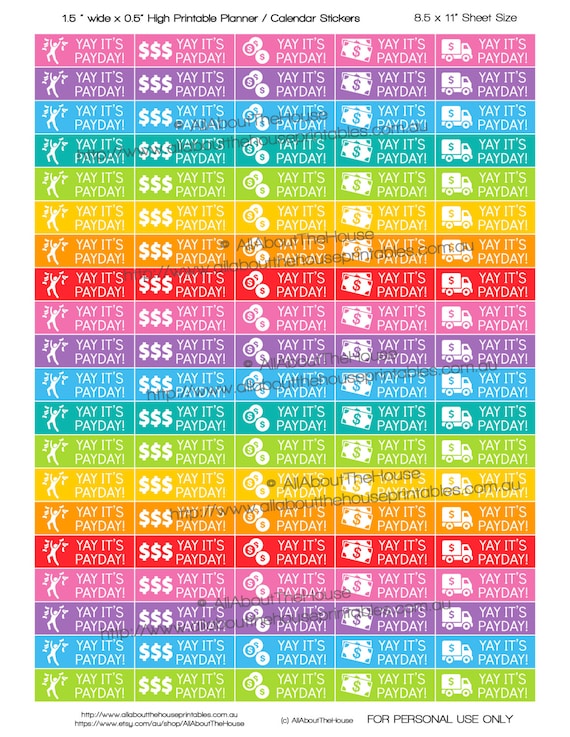 Happy Planners/Functional Stickers/Finance Stickers/ #182 Payday Word Art for Erin Condren Plum Paper Happy Planners/Functional Stickers/Finance Stickers/ #182 Payday Word Art for Erin Condren Plum Paper