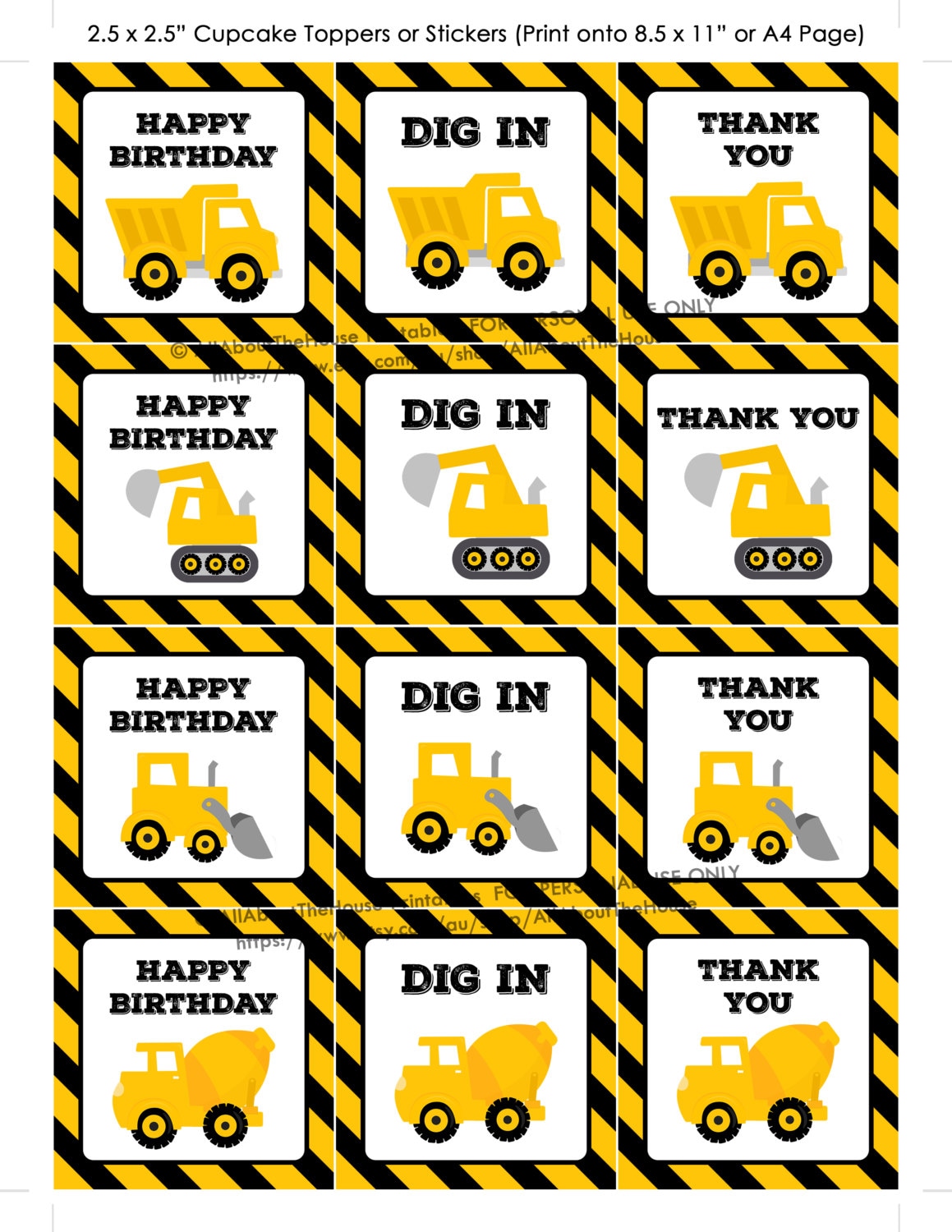 construction-party-printable-party-decor-boy-birthday-party-bunting-cupcake-topper-wrapper-bob-the-builder-instant-download-editable-etsy
