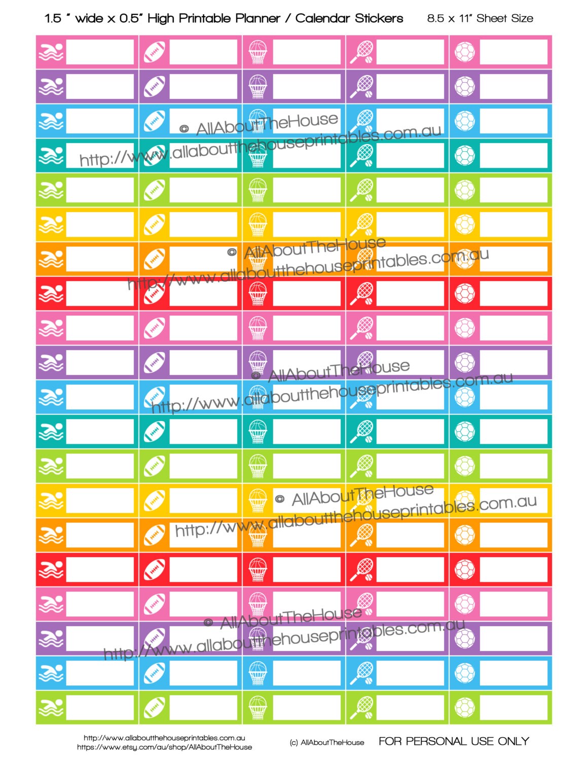 sport printable planner stickers practice game day training etsy