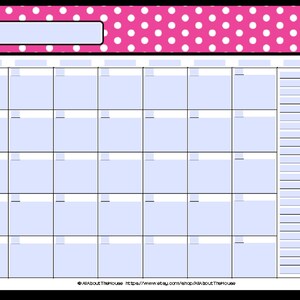 EDITABLE 12 Polka Dot Calendars - You Choose - 2015, 2016 and Beyond ...