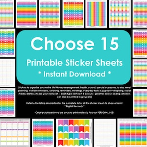 Erin Condren Planner Stickers Printable Full Box - Rainbow - Decorate ...