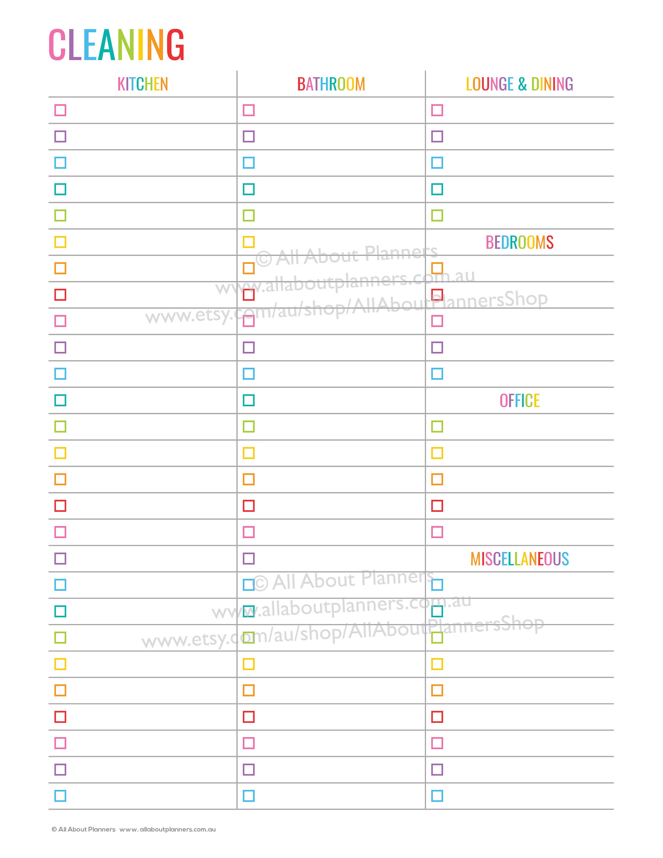 Checklist Printable Planner Insert Editable Refill to Do | Etsy Australia