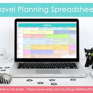 Travel Itinerary Planning organizer microsoft word template multi-destination countries trip city planner month week fully editable custom image 9