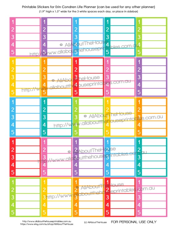 Box Planner Stickers Full Box Planner stickers Erin Condrin Full Box Planner Stickers Colorful Stickers. Lifestyle Planner Stickers