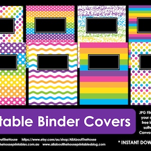 EDITABLE Printable Binder Cover Notebook Planner Cover School Recipe ...