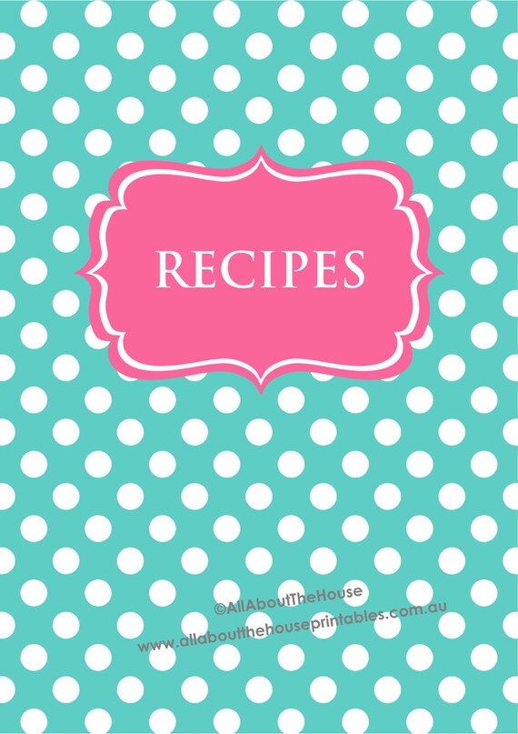 recipe binder printables recipe sheet polka dots recipe card etsy editable binder cover templates