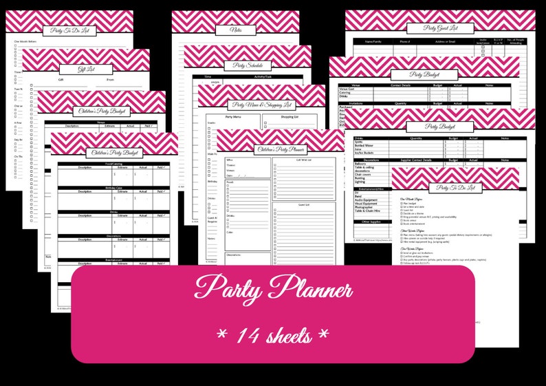 MULTI-COLOURED Direct Sales Business Planner Printable Blog Finances Party Work at Home Mom Management Chevron Printable PDF Editable image 5