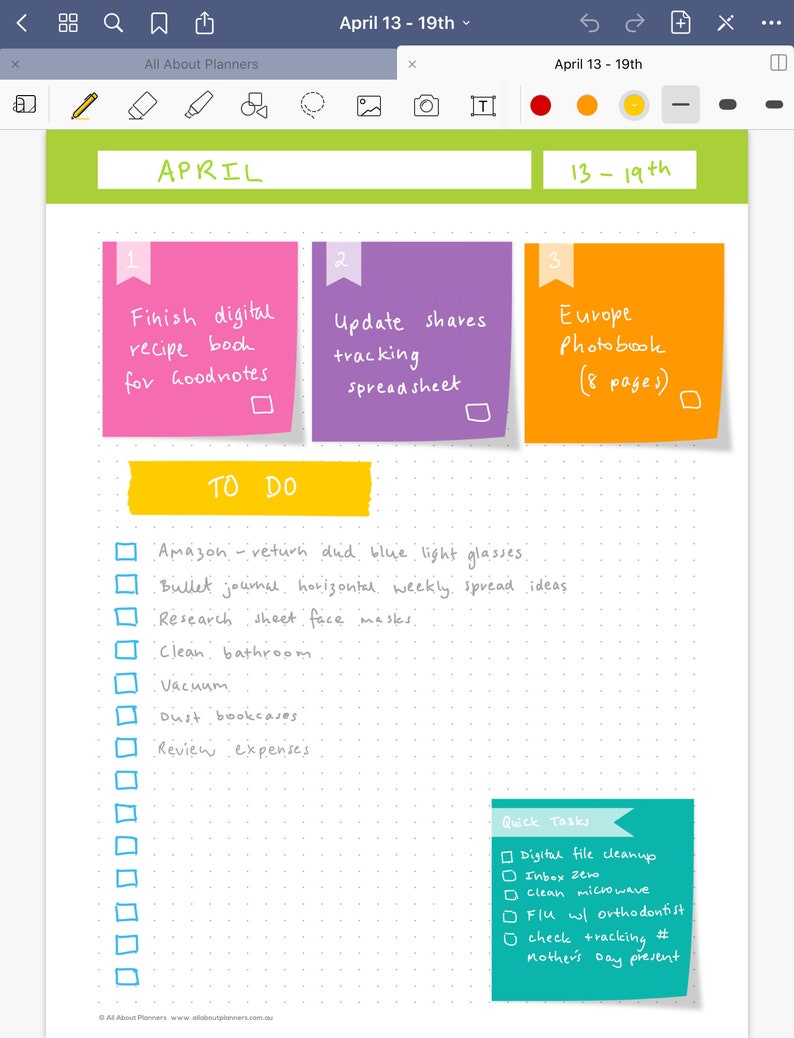 Note taking template printable planner or digital planning bullet journal graph lined checklist to do cornell US letter size can resize image 8