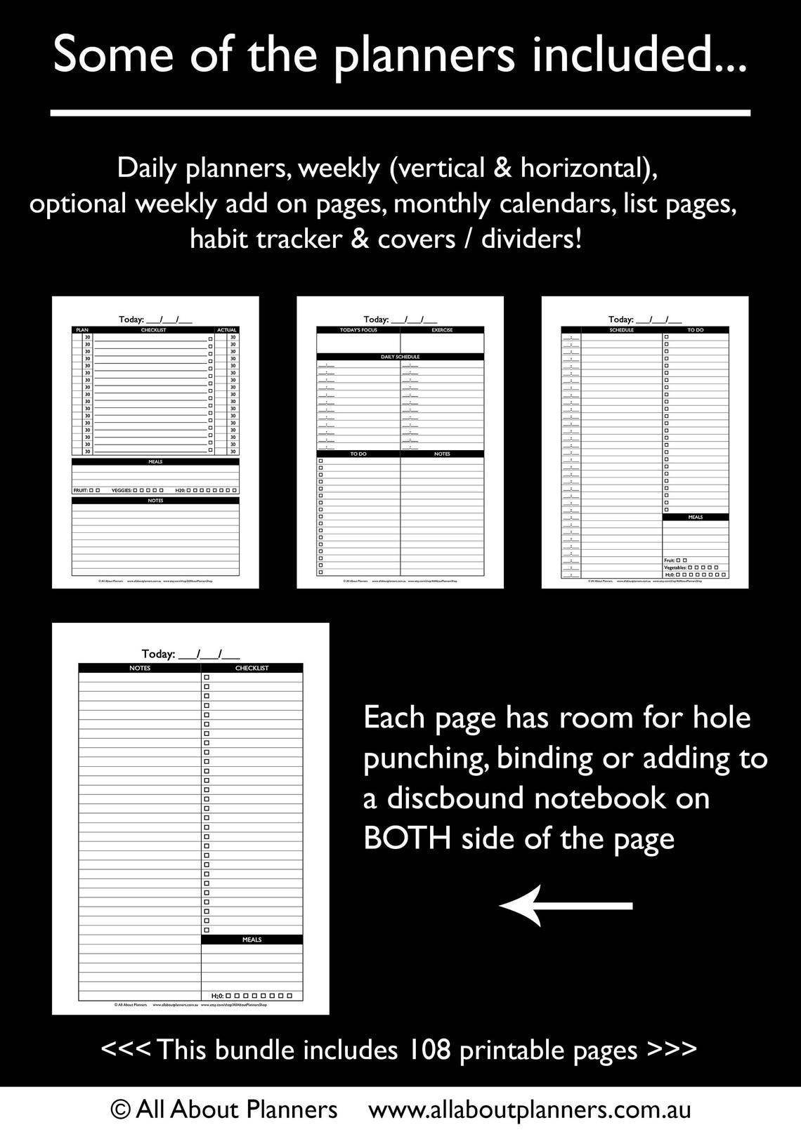 Custom planner kit printable build your own weekly daily | Etsy