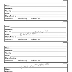 Blog Planner Printables Chevron Blog Management Organisation Household Binder 30 sheets Value Pack image 5