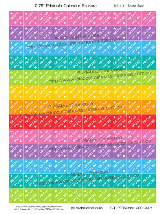 Triangle Bill Due Planner Stickers Flag Banner Printable Calendar Shift Times Job 1" H x 0.75" wide made for Erin Condren, Plum Paper T001 Il_570xn