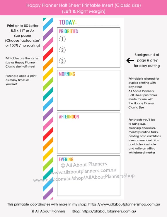 Daily Planner Happy Planner Half Sheet Morning Afternoon Evening To Do Tasks Checklist Priority Printable Insert Refill Pdf Instant Download By Allaboutthehouse Catch My Party Daily Planner Happy Planner Half Sheet Morning Afternoon Evening To Do Tasks Checklist Priority Printable Insert Refill Pdf Instant Download By Allaboutthehouse Catch My Party