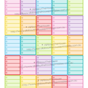 Checklist List Dot Planner Stickers Printable Checklist To Do made for Erin Condren Vertical Life Planner Full Box Plum Paper FB057 image 2