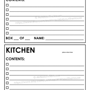 EDITABLE Moving Box Labels Planner Checklist Binder Printable Chevron ...