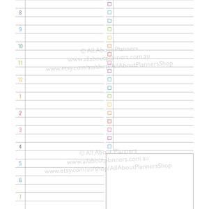 Daily planner editable printable pdf insert refill to do quarterly goals overview future log US letter size resize a5 half junior set 2 image 4