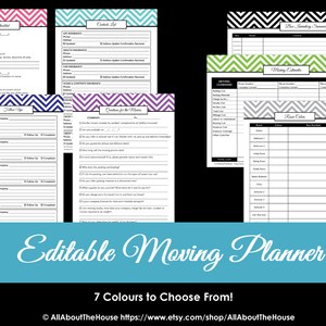 Moving Checklist Planner Printable Pre Filled Countdown by Month and by ...