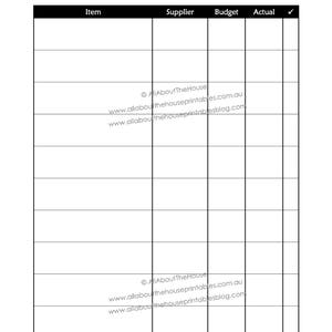 Bathroom remodel checklist planner printable renovation home improvement diy inspiration budget layout editable template pdf digital instant image 6