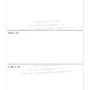 Daily planner printable overview insert editable refill to do quarterly goals overview future log US letter size resize a5 half junior image 6