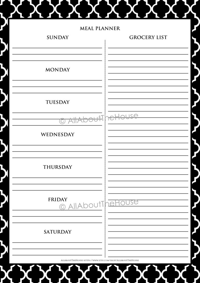 EDITABLE Recipe Binder Printables Meal Planning Recipe Sheet Recipe Card Weekly Meal Planner Month Recipe Divider Grocery List image 2