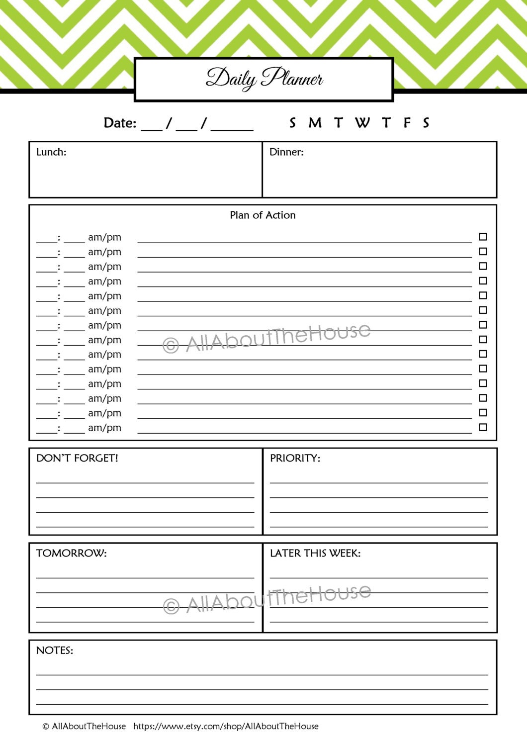 editable-daily-planner-printable-chevron-printable-pdf-printable-printable-planner-weekly-planner-product-number-260-etsy