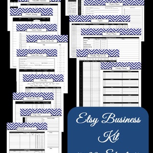 GREY Etsy Business Planner Printables Work At Home Planner Online Business Printables Household Binder 29 sheets Value Pack image 2