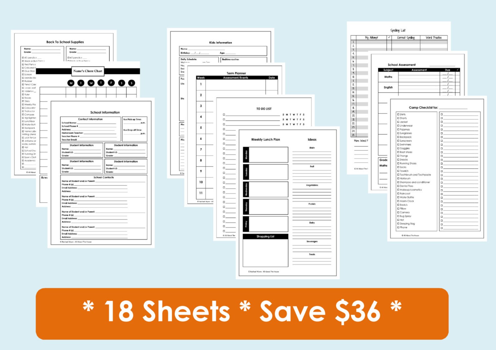 Back to School Printables School Planner Primary - Etsy