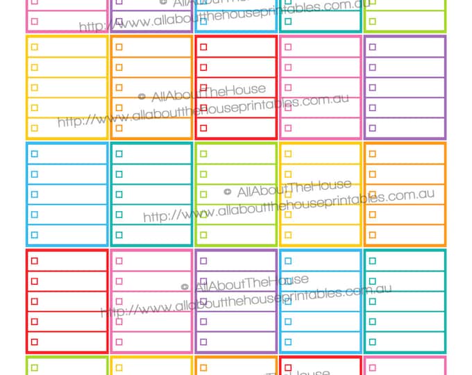 Checklist List Dot Planner Stickers Printable Checklist to Do Made for ...