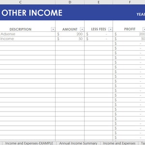 Etsy Seller Spreadsheets, shop management Tool, financial, tax reporting, profit and loss, income, expenses, spreadsheet, excel, google docs image 6