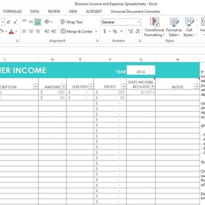 Etsy Seller Spreadsheets, shop management Tool, financial, tax reporting, profit and loss income expenses, spreadsheet, Excel, google sheets image 5