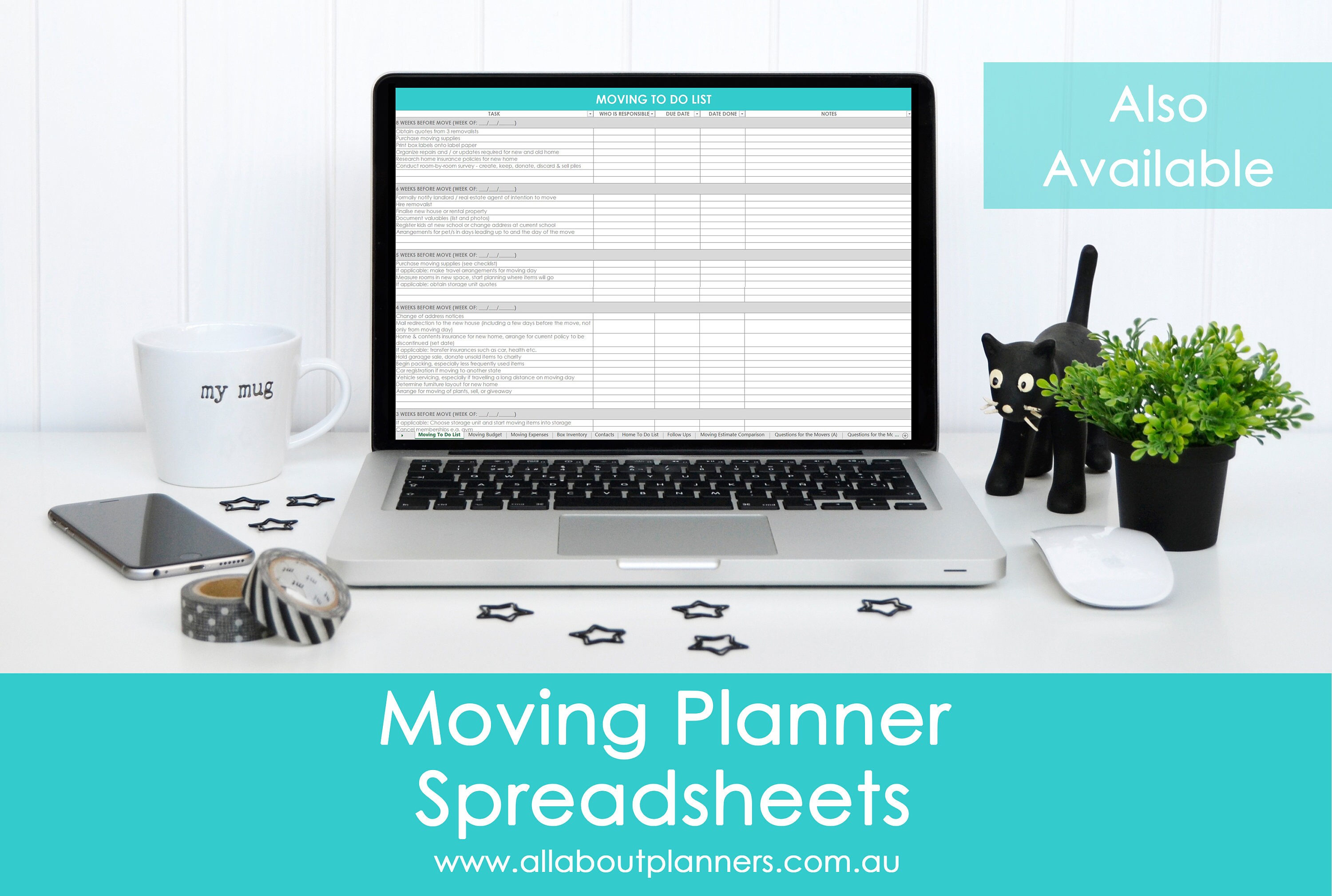 EDITABLE Moving Checklist Planner Binder Printable Chevron - Etsy UK