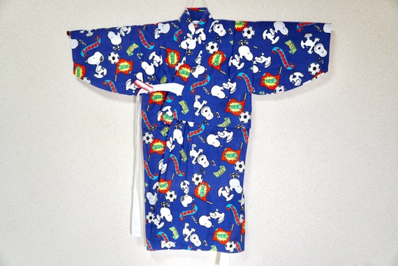 Snoopy Yukata for kids - GREAT, summer kimono nav… - image 1