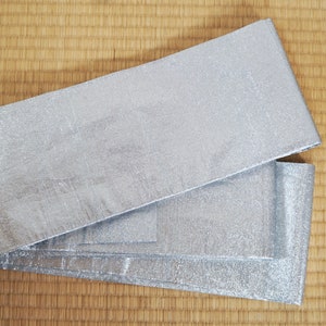 Easy Wear Silver Glitter Japanese Hanhaba Obi Belt, shimmery obi, kimono belt, authentic kimono, authentic obi, japanese fashion, belt