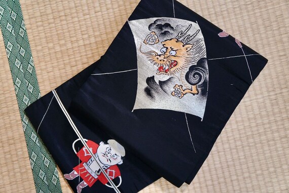 Black Nagoya obi- GREAT, dragon yakkosan samurai … - image 2